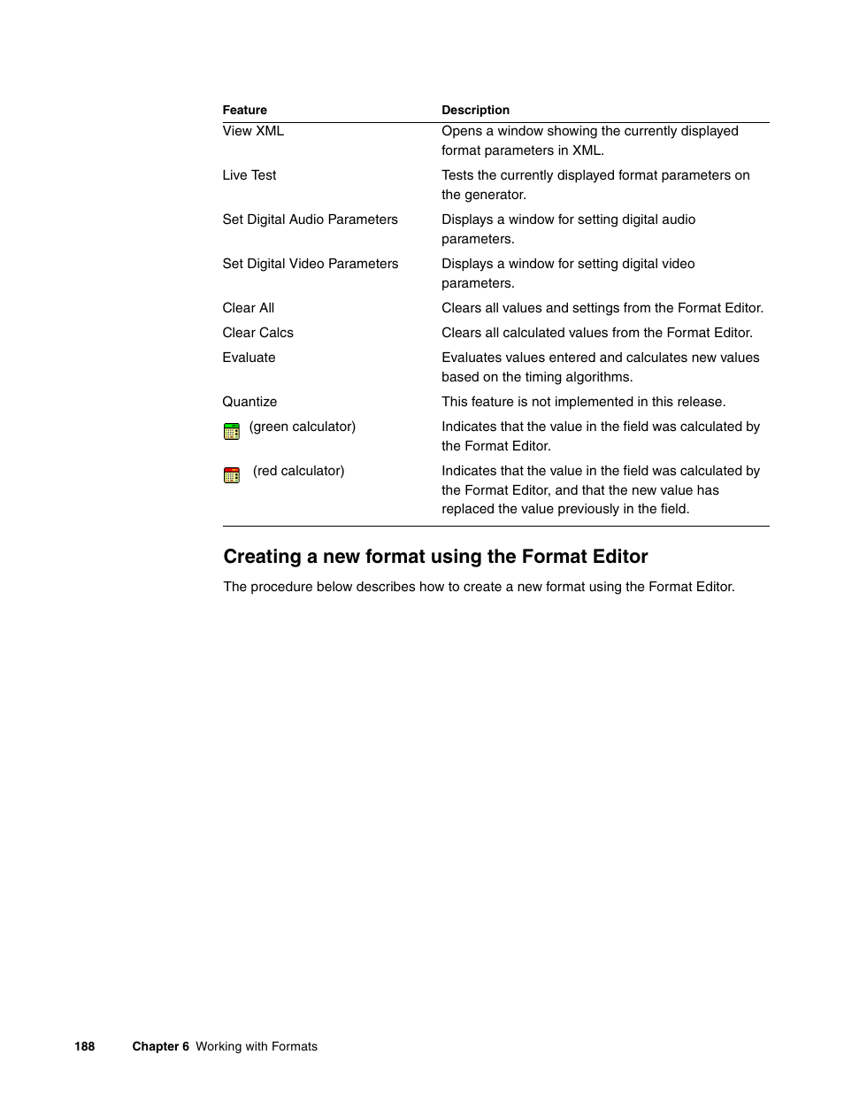 Creating a new format using the format editor | Quantum Data 881 User Manual | Page 206 / 1268