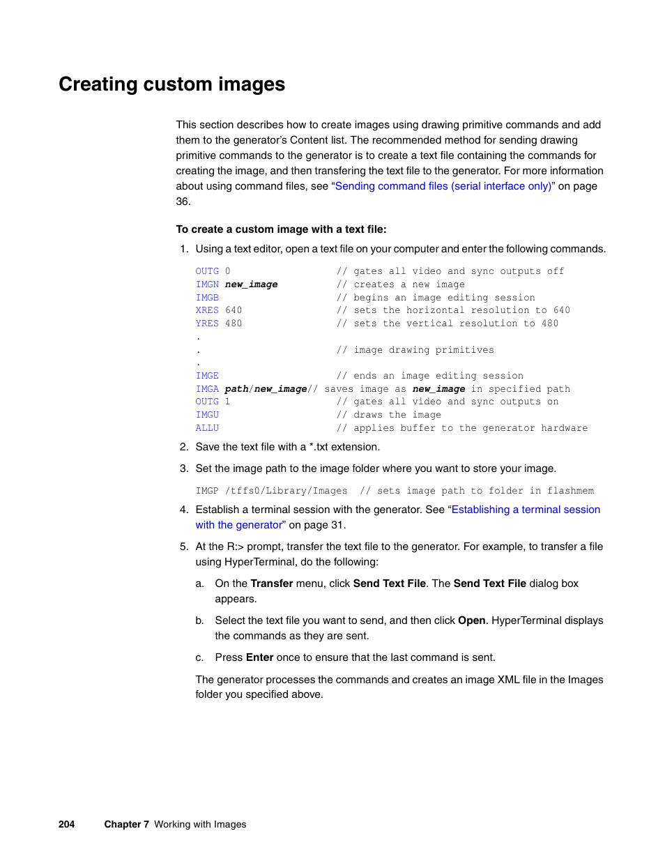 Creating custom images | Quantum Data 881 User Manual | Page 222 / 1268