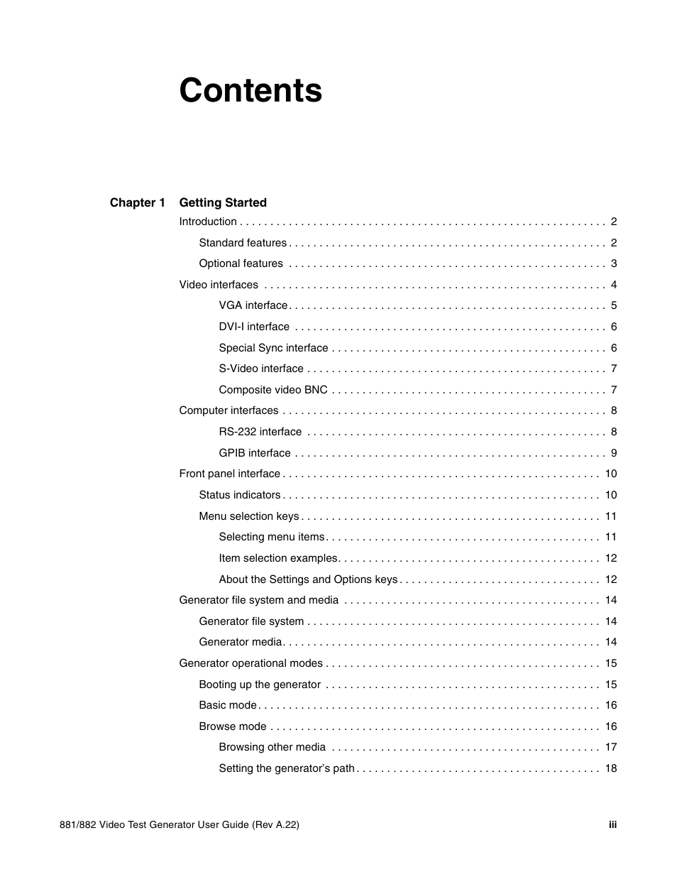 Quantum Data 881 User Manual | Page 3 / 1268