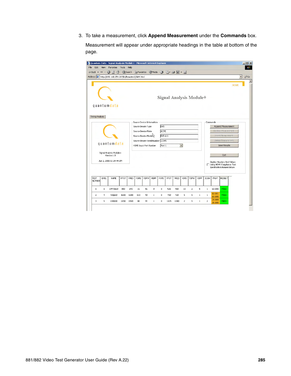 Quantum Data 881 User Manual | Page 303 / 1268