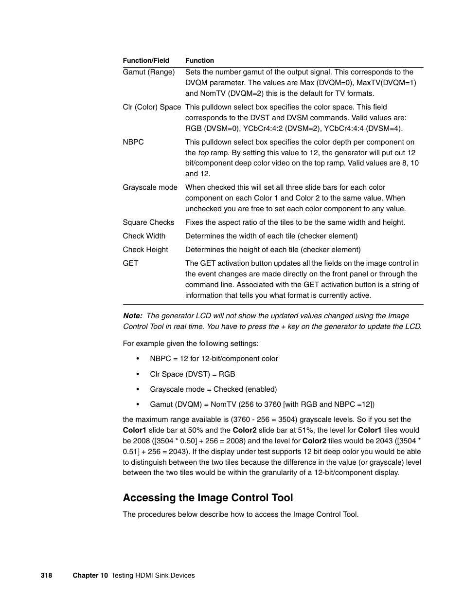 Accessing the image control tool | Quantum Data 881 User Manual | Page 336 / 1268