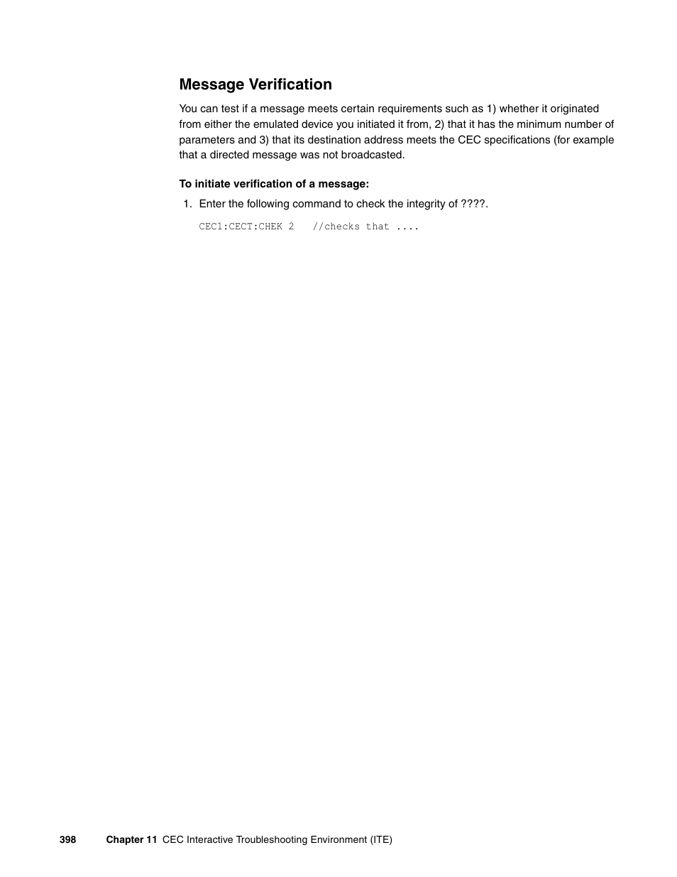 Message verification | Quantum Data 881 User Manual | Page 416 / 1268