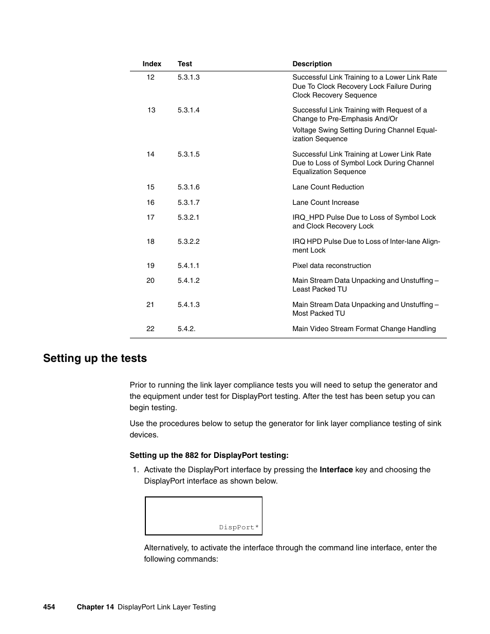 Setting up the tests | Quantum Data 881 User Manual | Page 472 / 1268