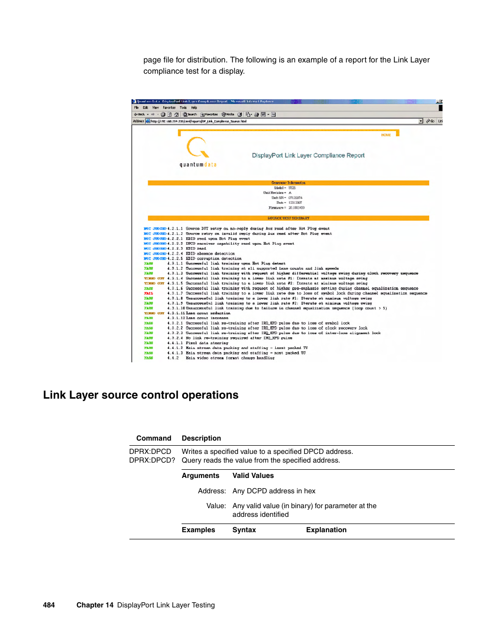 Link layer source control operations | Quantum Data 881 User Manual | Page 502 / 1268