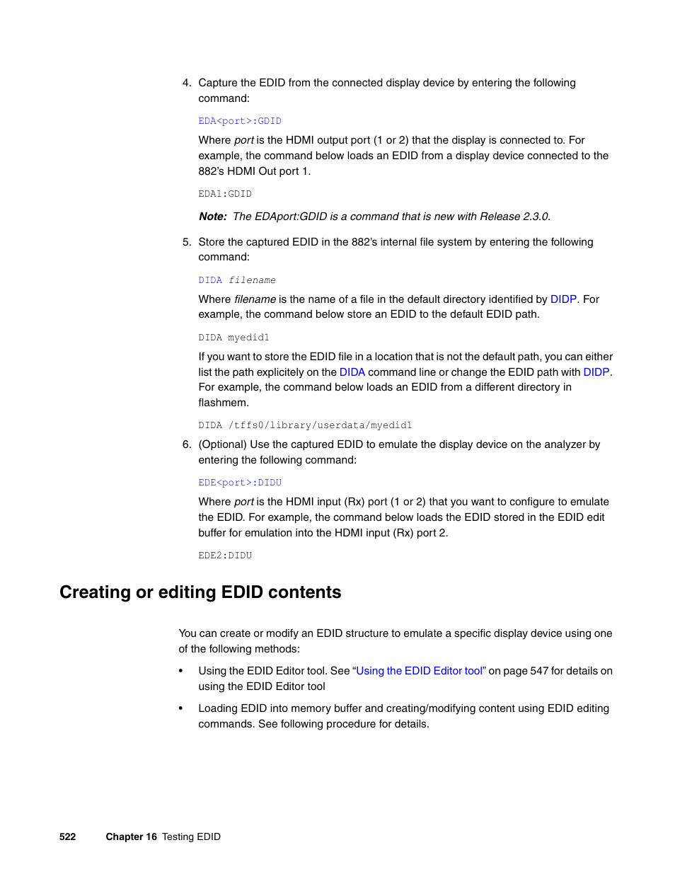 Creating or editing edid contents | Quantum Data 881 User Manual | Page 540 / 1268