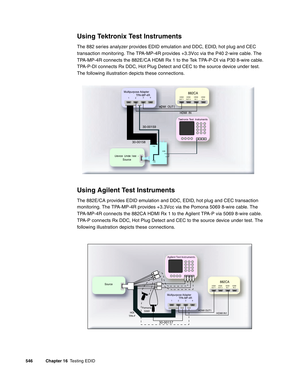 Using tektronix test instruments, Using agilent test instruments | Quantum Data 881 User Manual | Page 564 / 1268