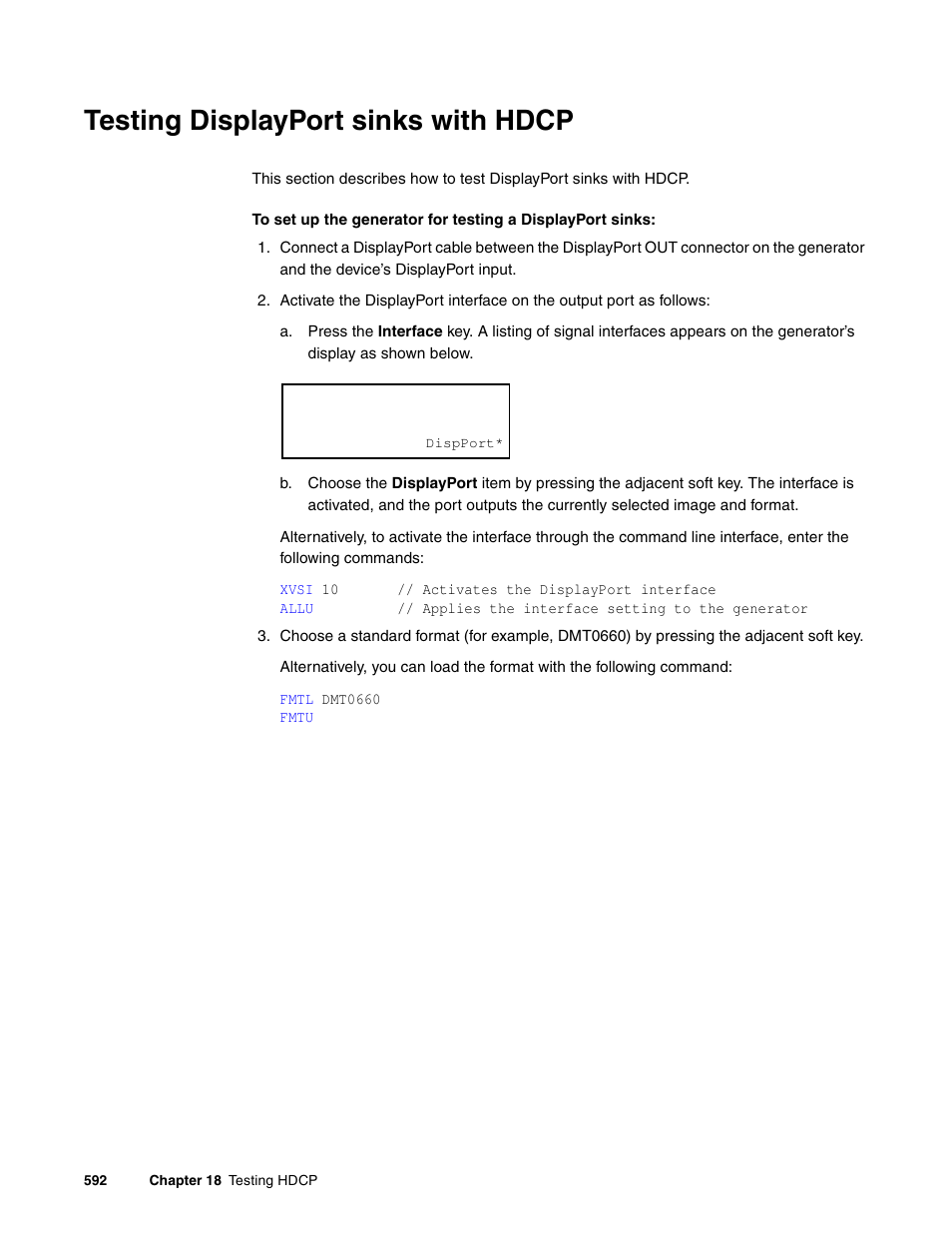 Testing displayport sinks with hdcp | Quantum Data 881 User Manual | Page 610 / 1268