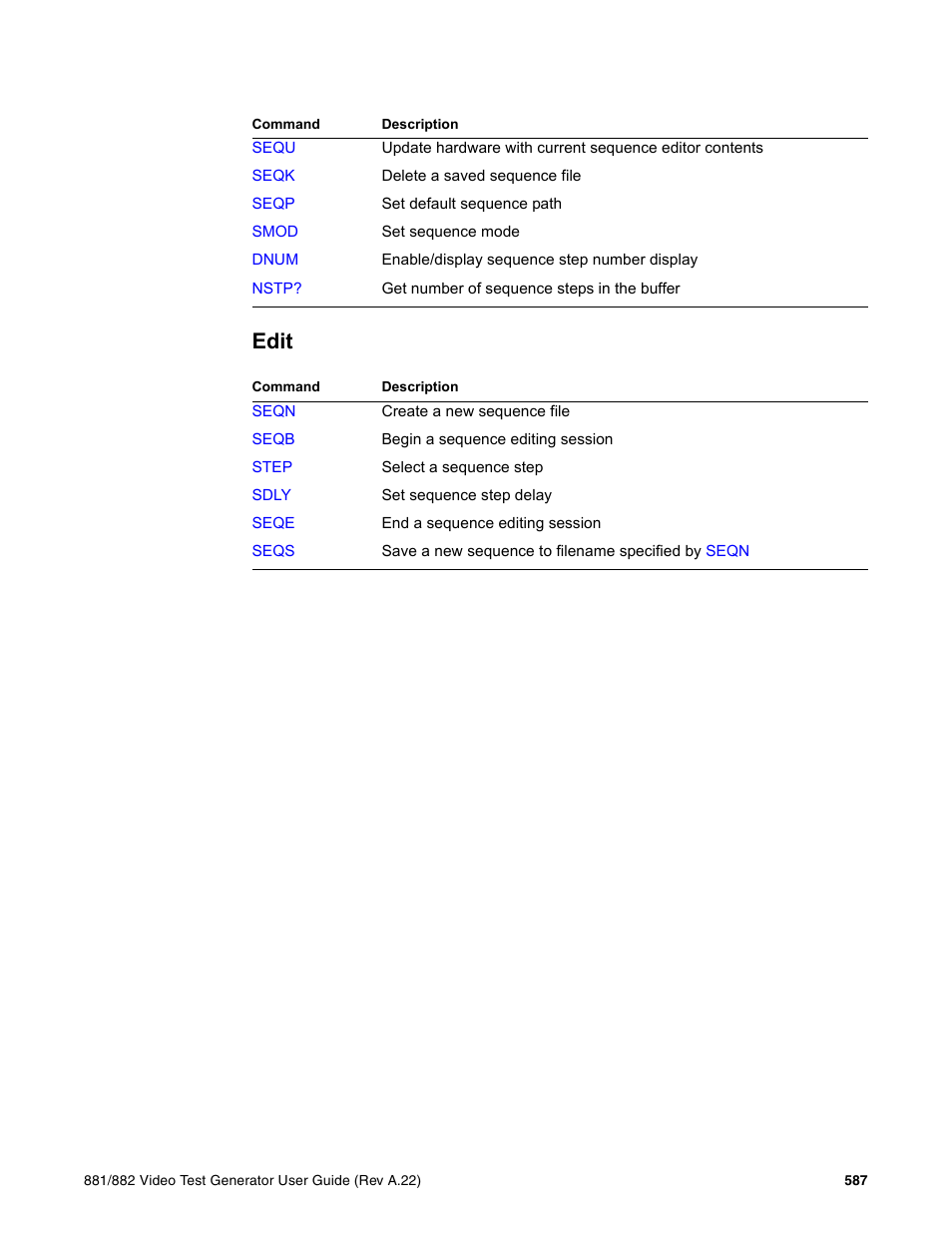 Edit | Quantum Data 881 User Manual | Page 703 / 1268