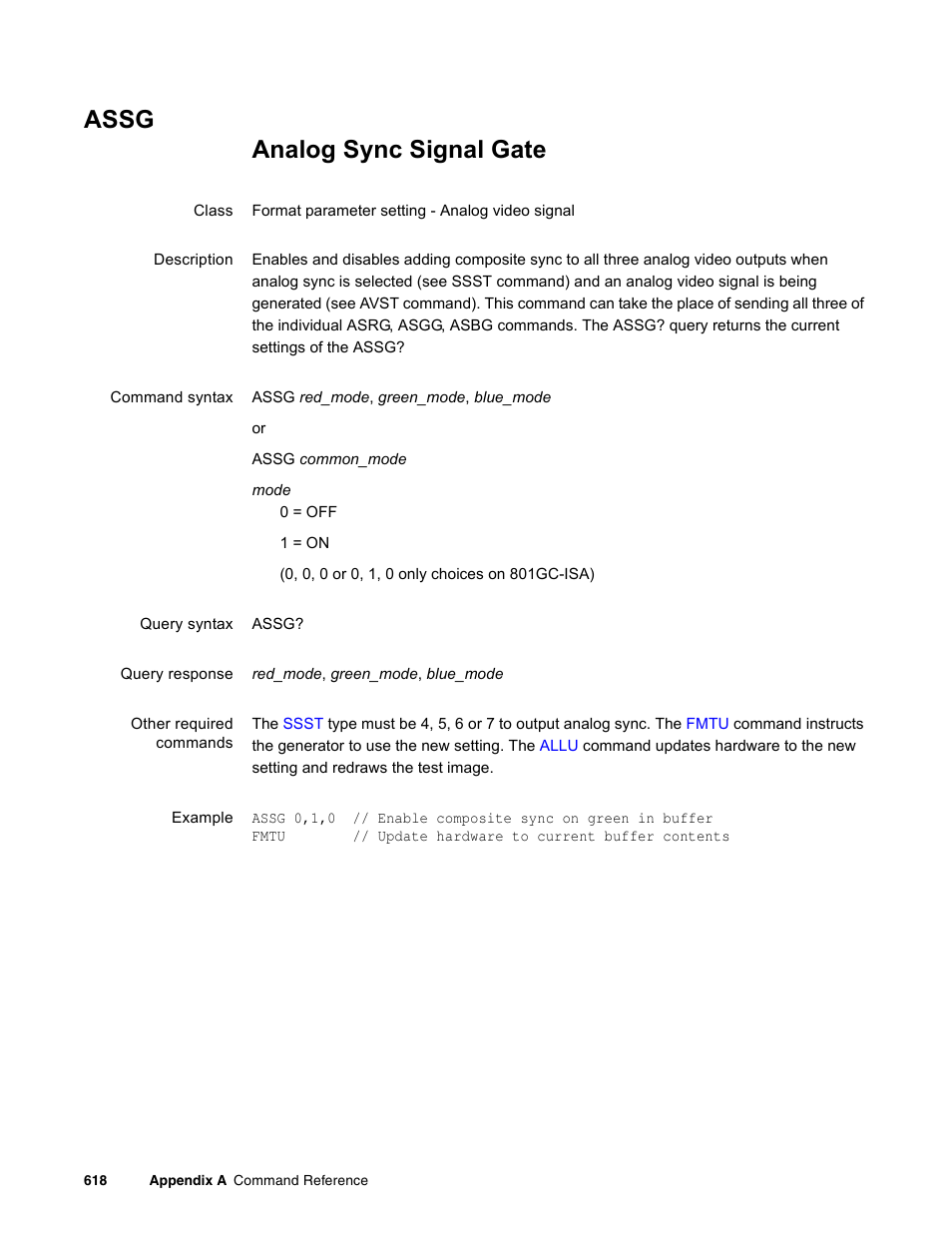 Assg | Quantum Data 881 User Manual | Page 734 / 1268
