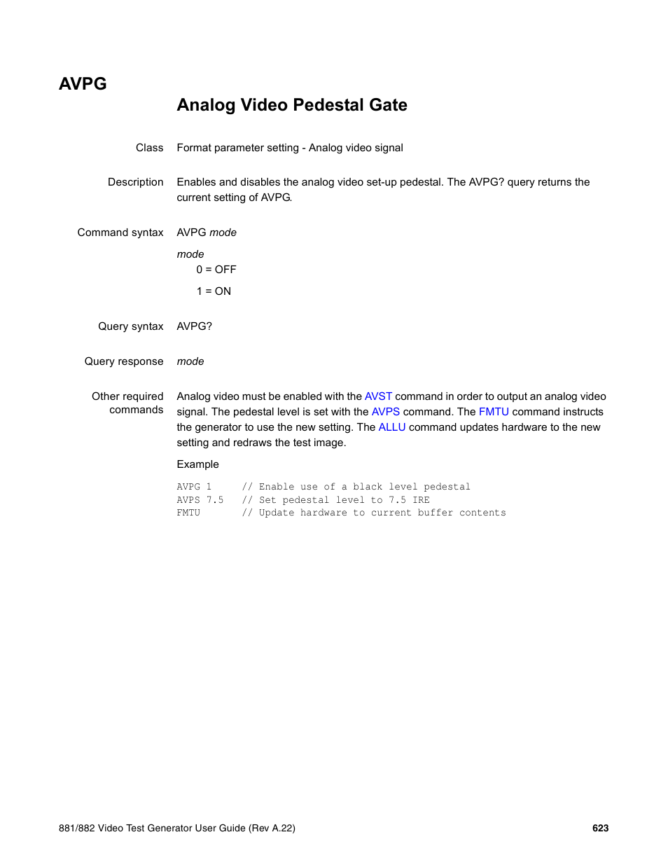 Avpg | Quantum Data 881 User Manual | Page 739 / 1268