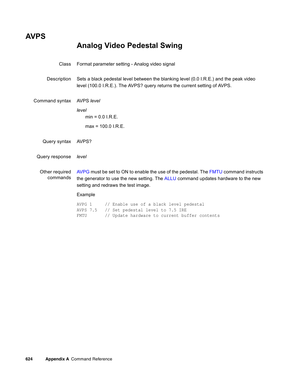 Avps | Quantum Data 881 User Manual | Page 740 / 1268