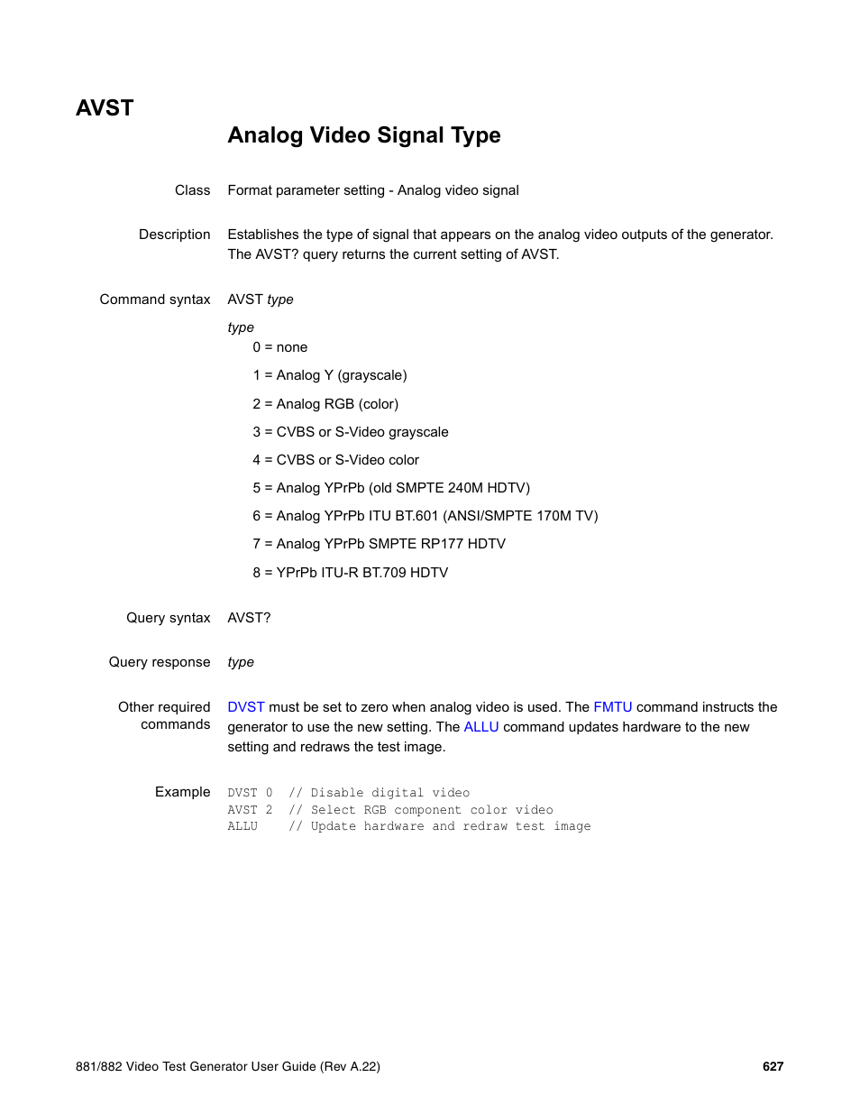 Avst | Quantum Data 881 User Manual | Page 743 / 1268