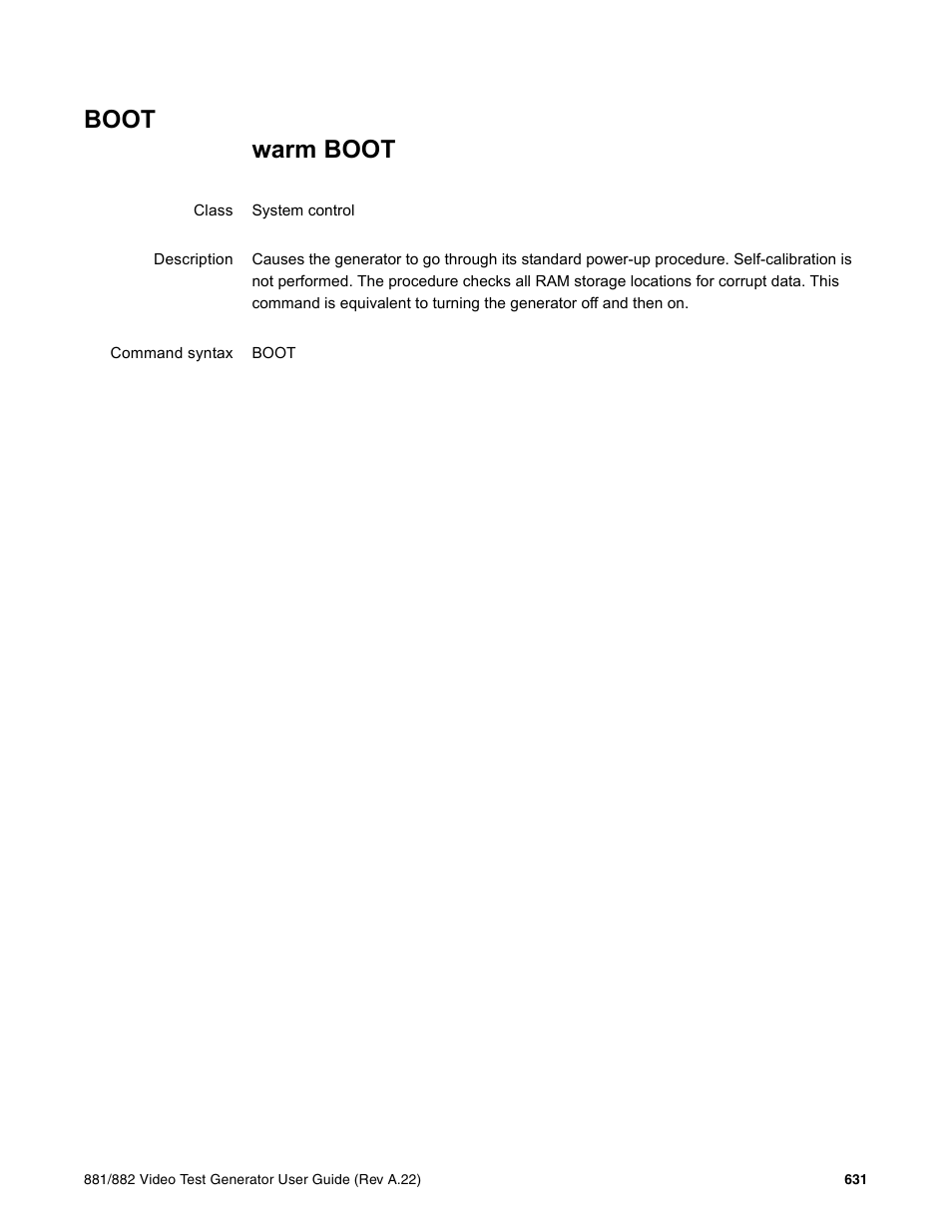 Boot | Quantum Data 881 User Manual | Page 747 / 1268