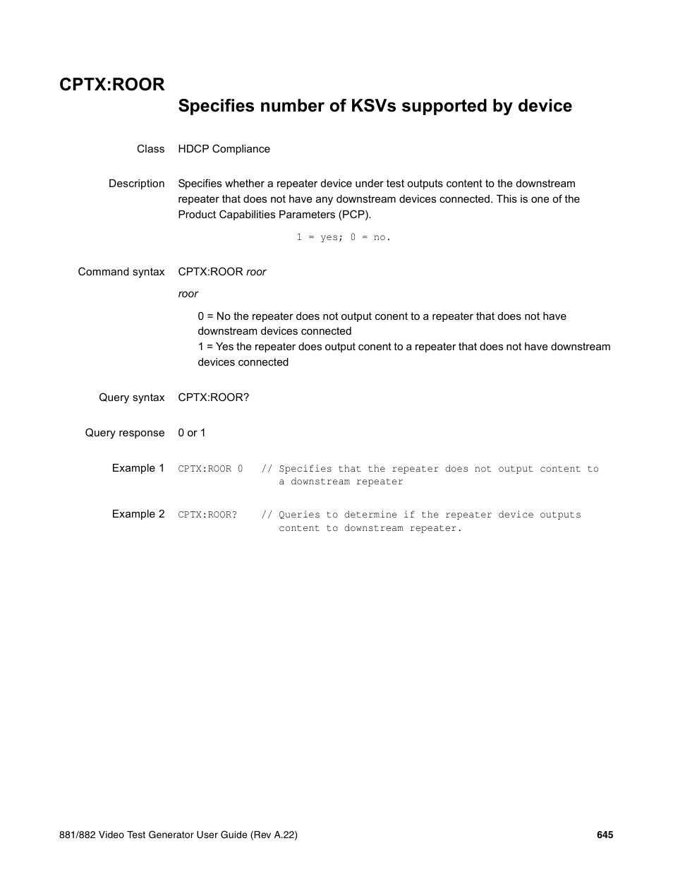 Cptx:roor | Quantum Data 881 User Manual | Page 761 / 1268