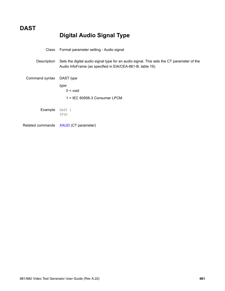 Dast | Quantum Data 881 User Manual | Page 777 / 1268