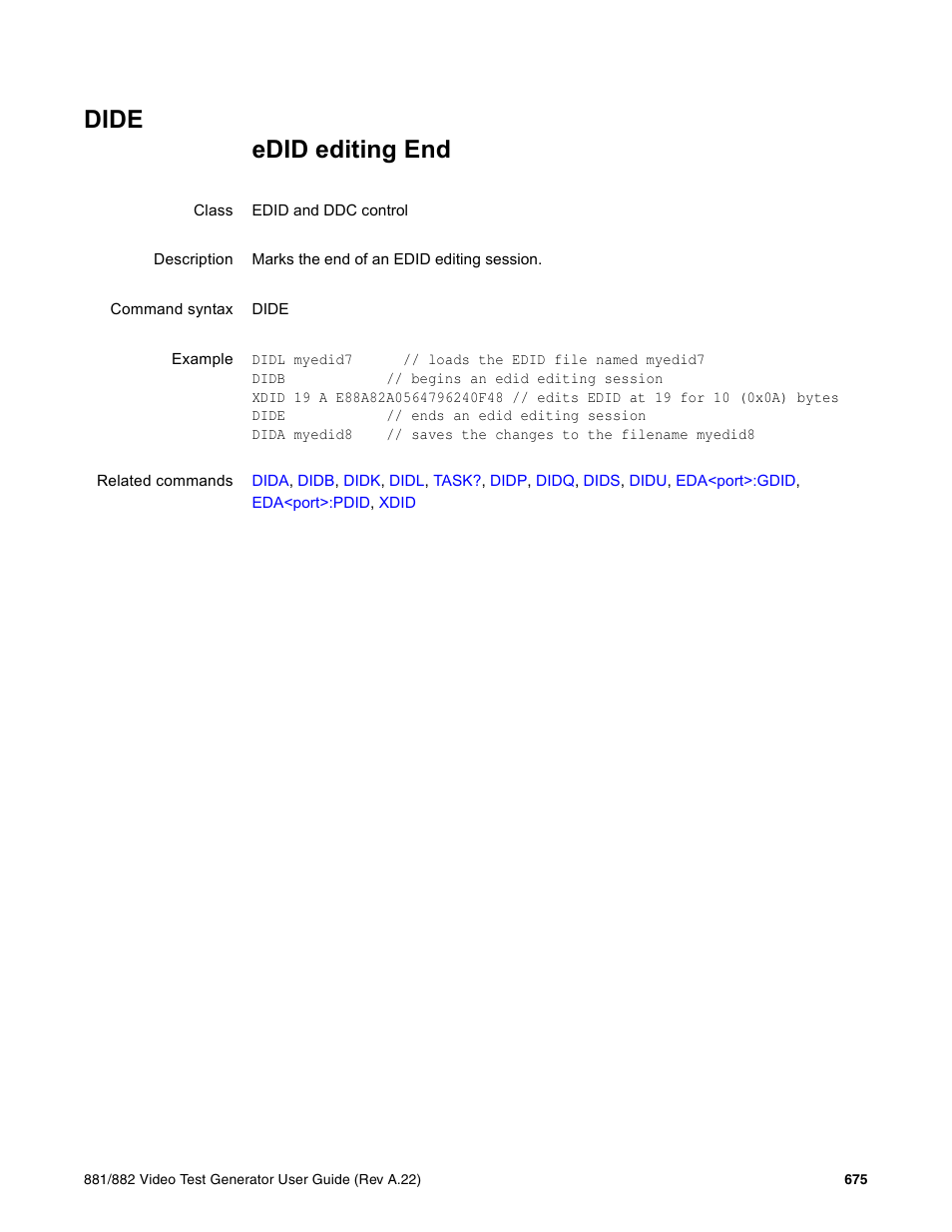 Dide | Quantum Data 881 User Manual | Page 791 / 1268