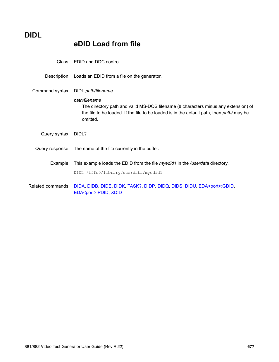 Didl | Quantum Data 881 User Manual | Page 793 / 1268