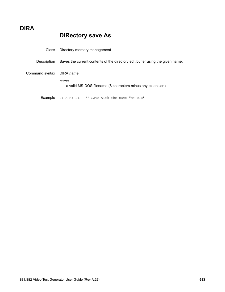 Dira | Quantum Data 881 User Manual | Page 799 / 1268