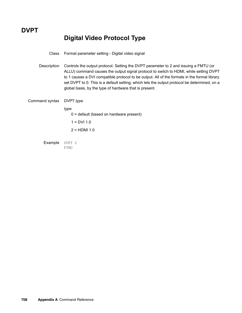 Dvpt | Quantum Data 881 User Manual | Page 824 / 1268