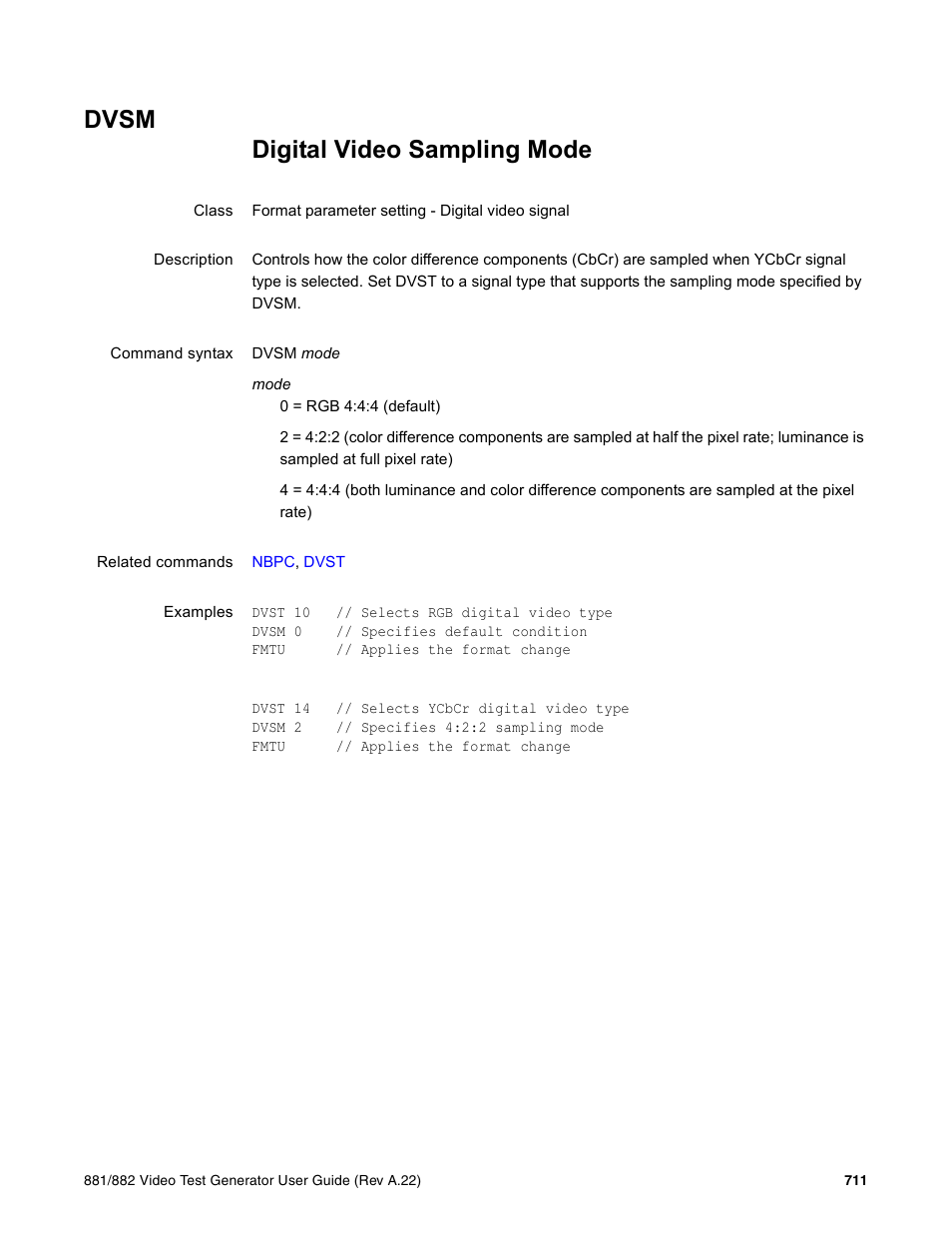 Dvsm | Quantum Data 881 User Manual | Page 827 / 1268