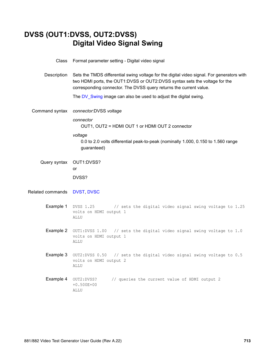 Dvss (out1:dvss, out2:dvss), 5 $##c | Quantum Data 881 User Manual | Page 829 / 1268