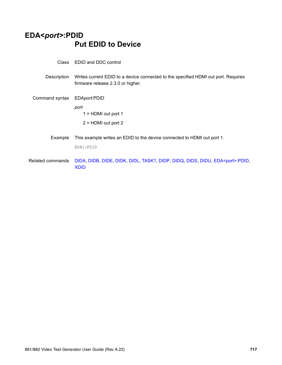 Eda<port>:pdid, D : 0 | Quantum Data 881 User Manual | Page 833 / 1268