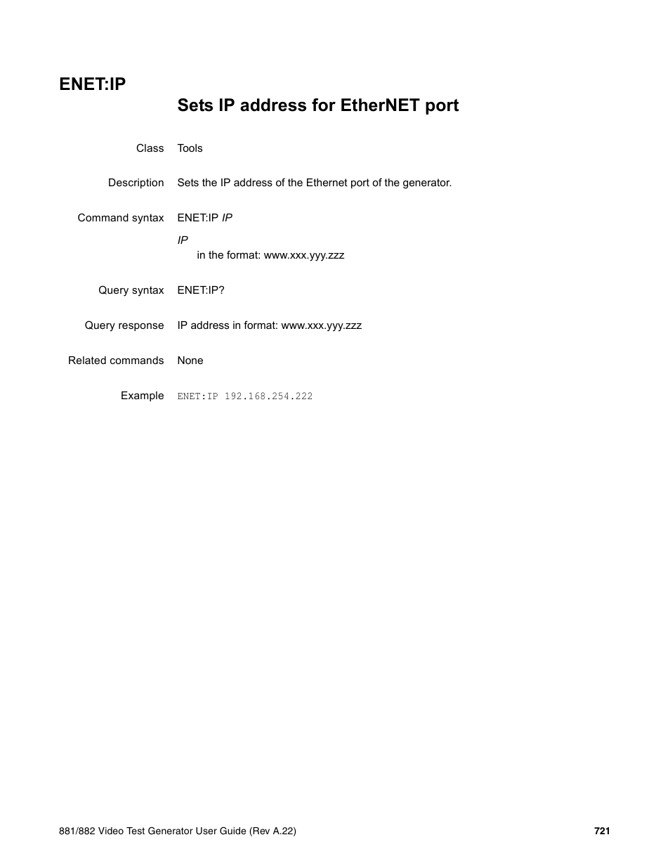 Enet:ip, A' 5 | Quantum Data 881 User Manual | Page 837 / 1268