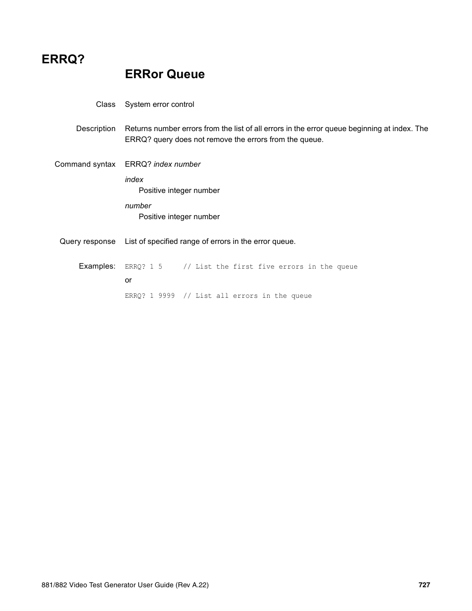Errq | Quantum Data 881 User Manual | Page 843 / 1268