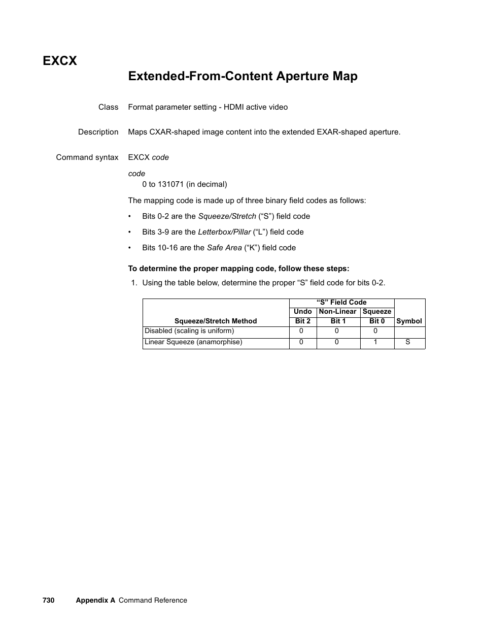 Excx | Quantum Data 881 User Manual | Page 846 / 1268