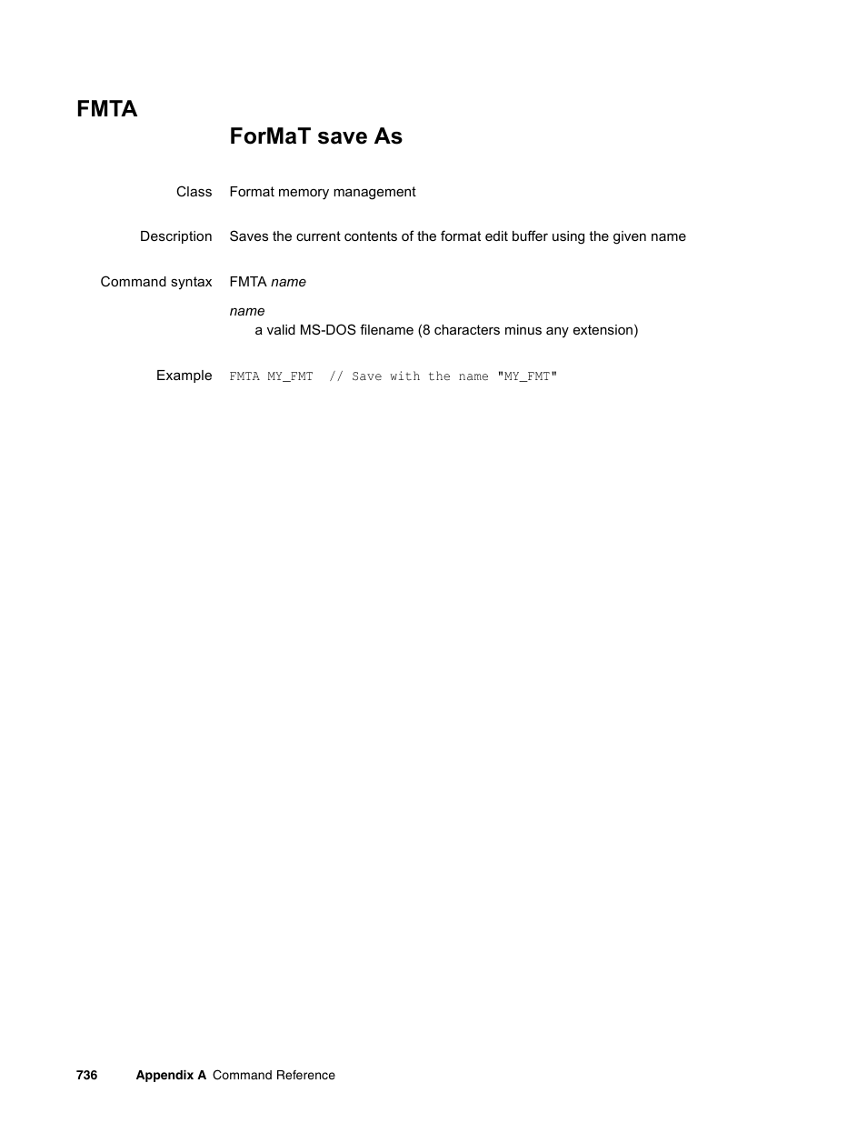 Fmta | Quantum Data 881 User Manual | Page 852 / 1268