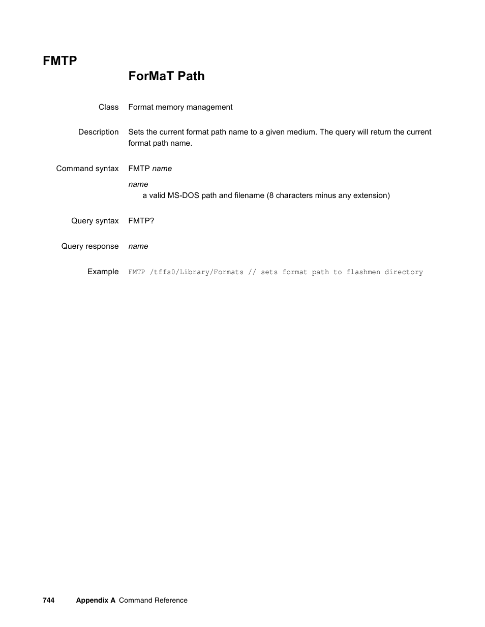Fmtp | Quantum Data 881 User Manual | Page 860 / 1268