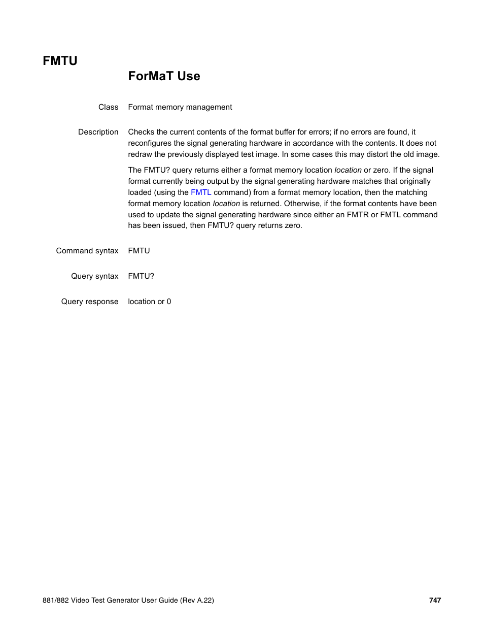 Fmtu | Quantum Data 881 User Manual | Page 863 / 1268