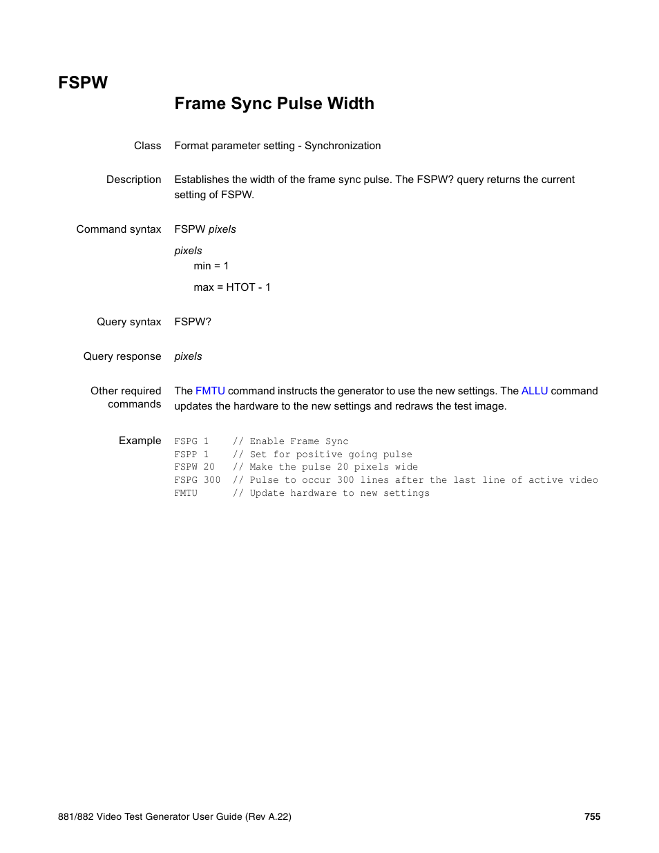 Fspw | Quantum Data 881 User Manual | Page 871 / 1268