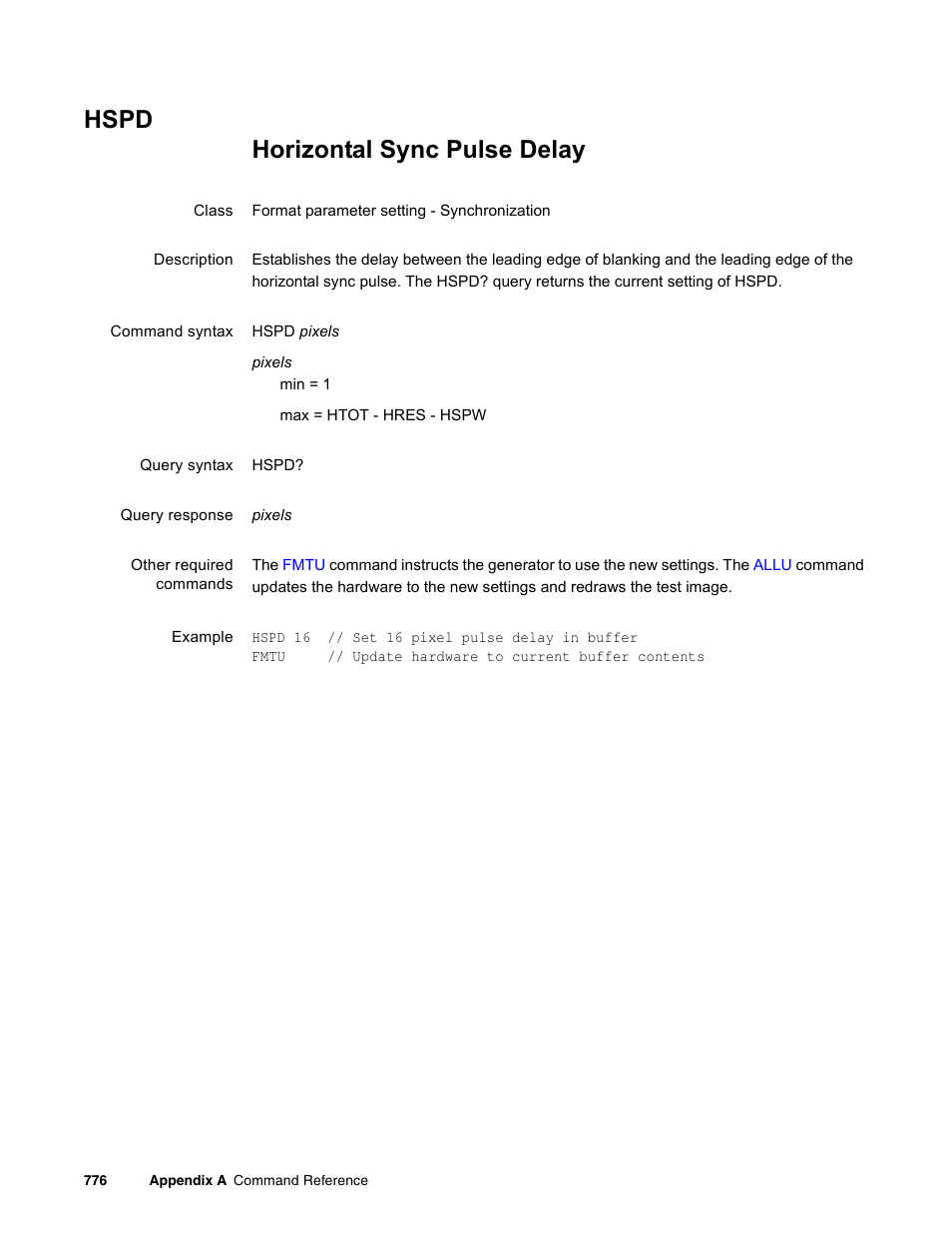 Hspd | Quantum Data 881 User Manual | Page 892 / 1268