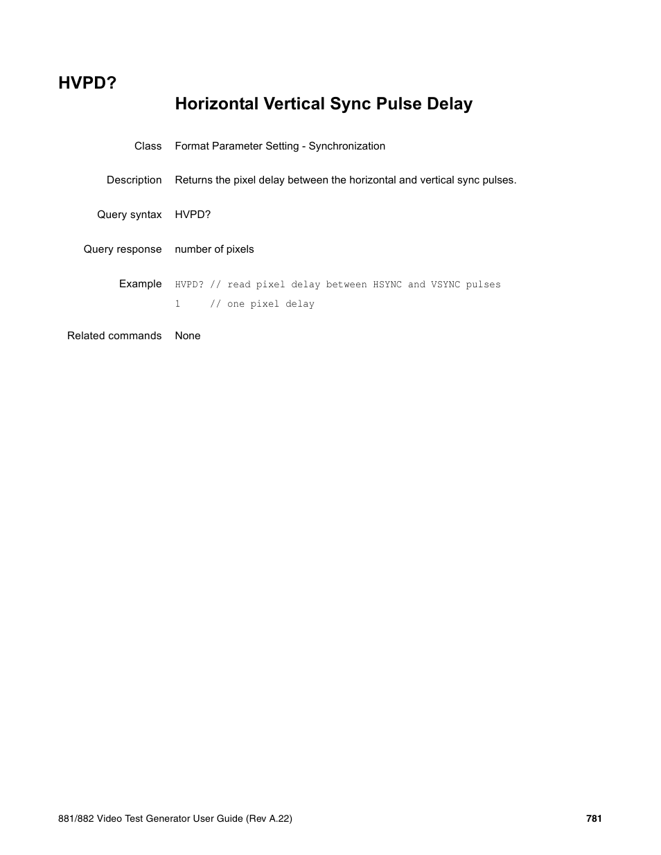 Hvpd | Quantum Data 881 User Manual | Page 897 / 1268
