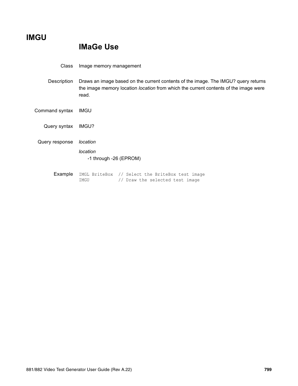 Imgu | Quantum Data 881 User Manual | Page 915 / 1268