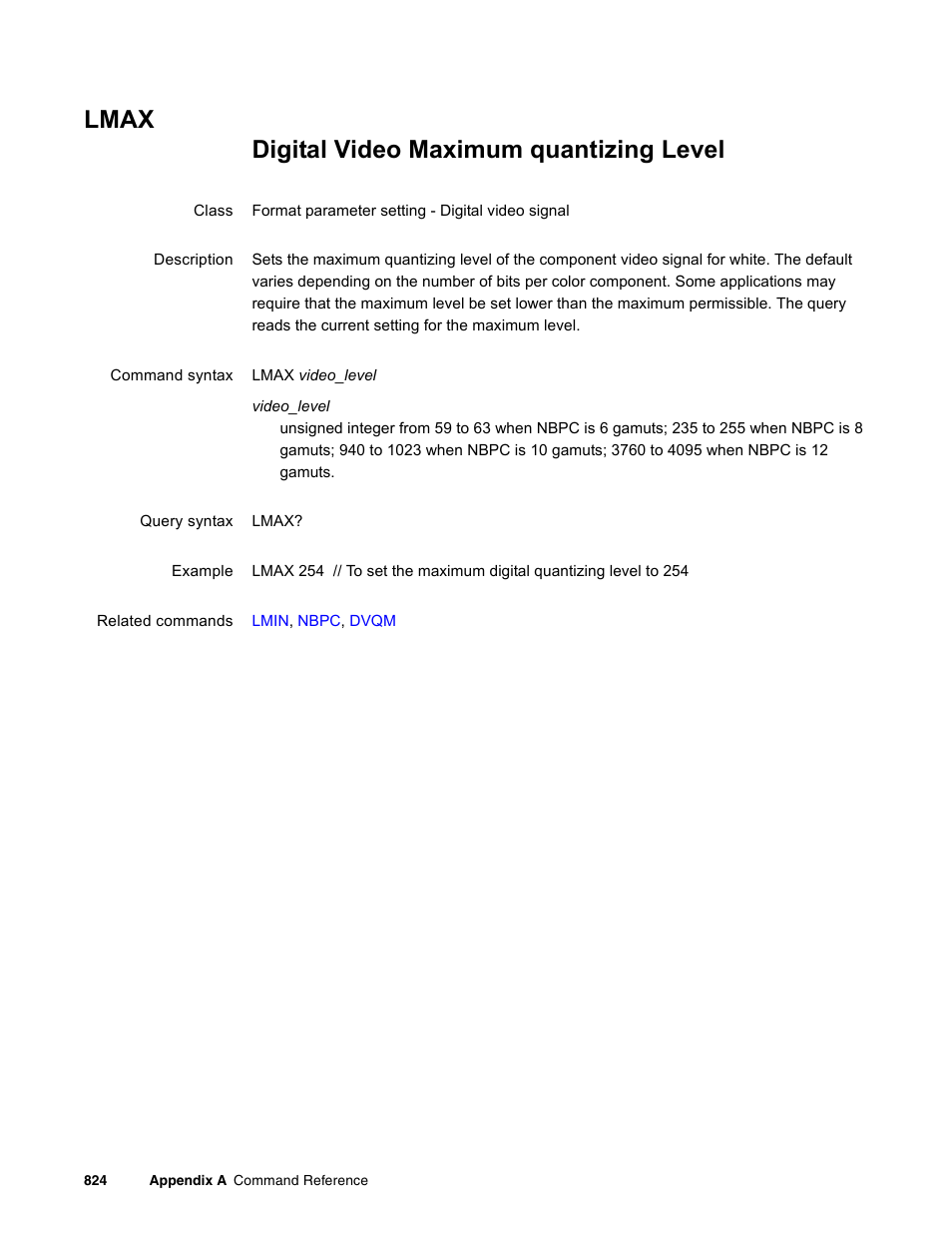 Lmax | Quantum Data 881 User Manual | Page 940 / 1268