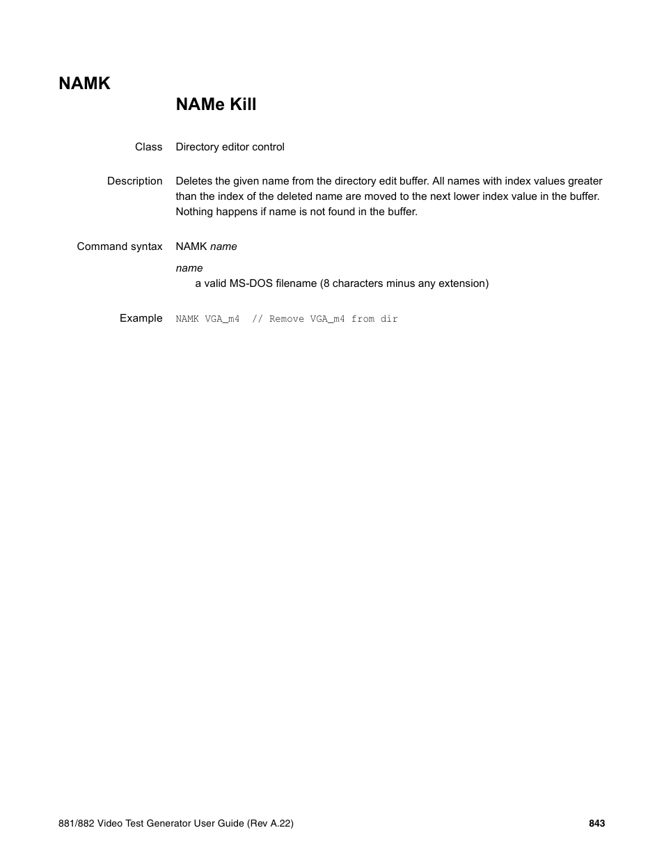 Namk, A" d | Quantum Data 881 User Manual | Page 959 / 1268