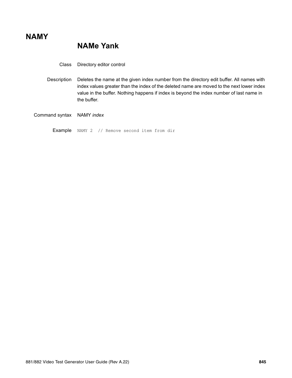 Namy, A" b, A % a | Quantum Data 881 User Manual | Page 961 / 1268
