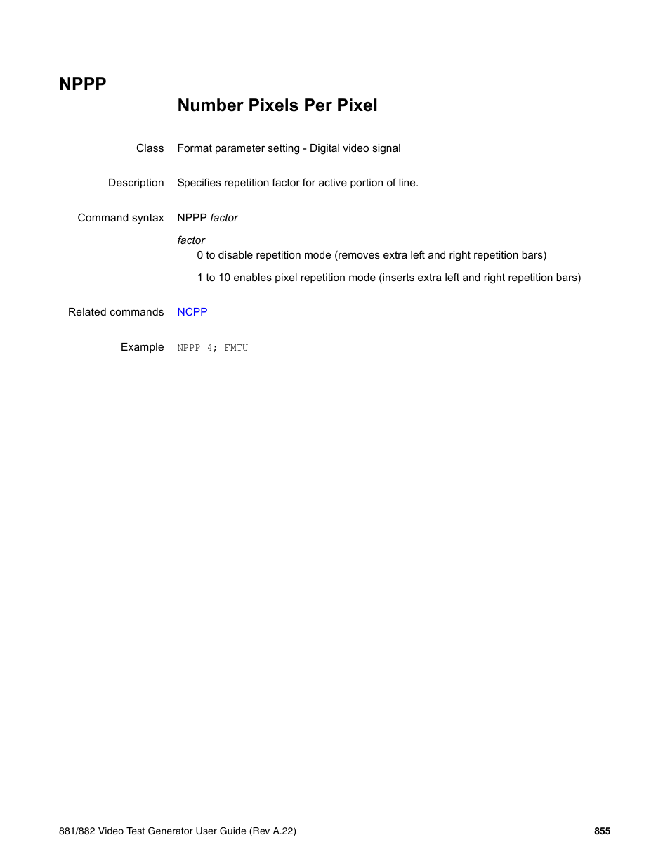 Nppp | Quantum Data 881 User Manual | Page 971 / 1268
