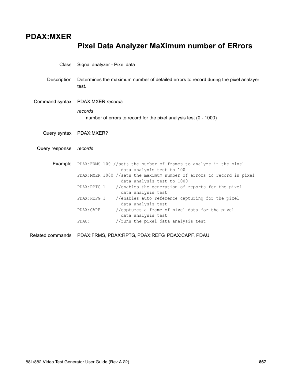 Pdax:mxer, F5 f | Quantum Data 881 User Manual | Page 983 / 1268