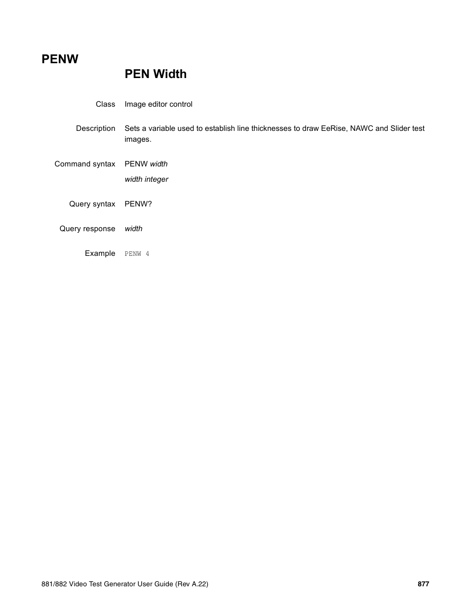 Penw | Quantum Data 881 User Manual | Page 993 / 1268