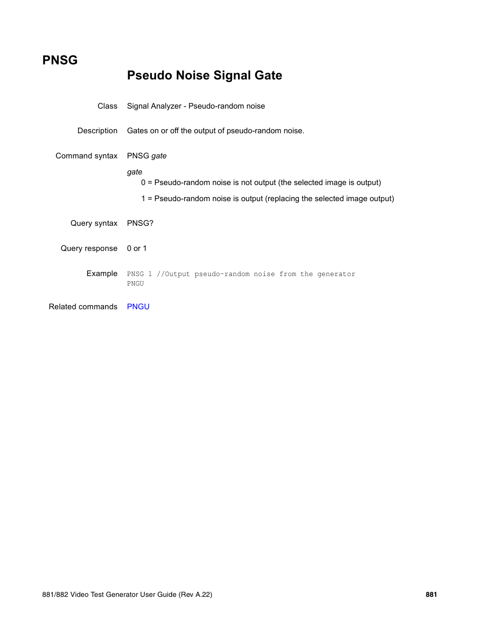 Pnsg | Quantum Data 881 User Manual | Page 997 / 1268