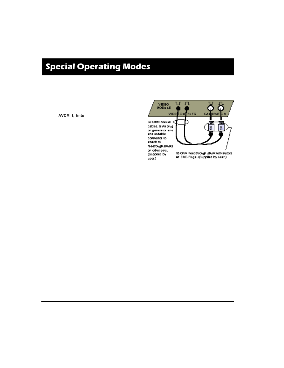 Special operating modes, Self calibration of analog output levels | Quantum Data 822S User Manual | Page 8 / 12