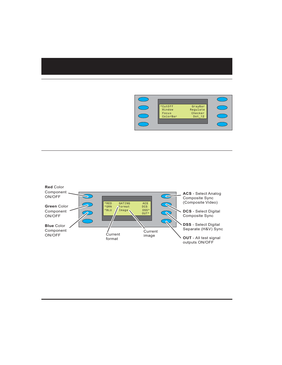 Selecting images, Gating outputs | Quantum Data 700 User Manual | Page 6 / 26
