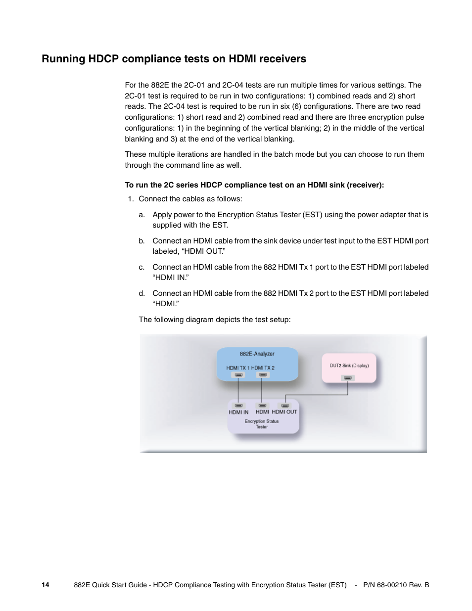 Running hdcp compliance tests on hdmi receivers | Quantum Data 882E User Manual | Page 15 / 48