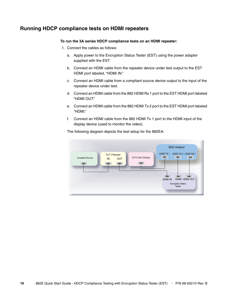 Running hdcp compliance tests on hdmi repeaters | Quantum Data 882E User Manual | Page 20 / 48