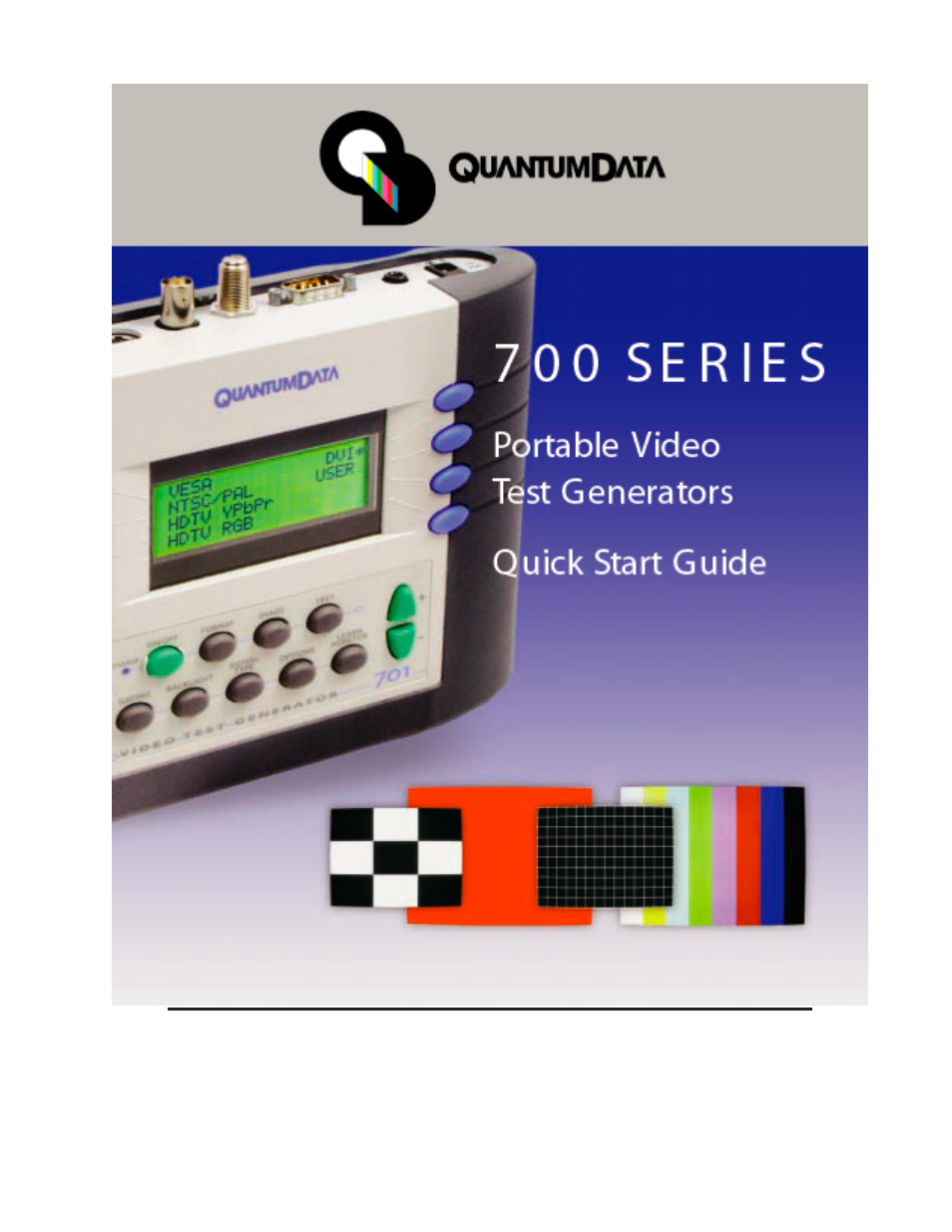 Quantum Data 700 Series User Manual | 27 pages