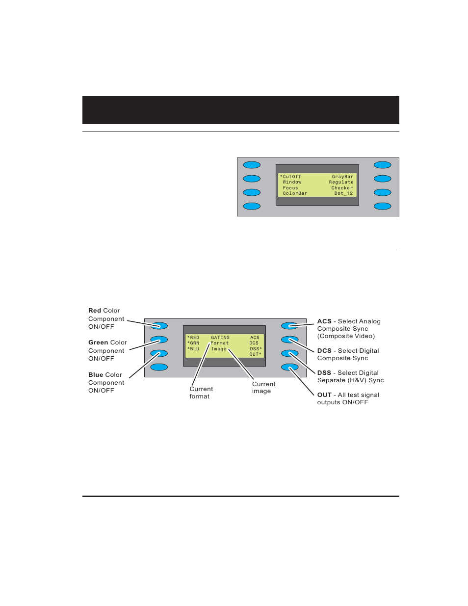 Selecting images, Gating outputs | Quantum Data 700 Series User Manual | Page 7 / 27