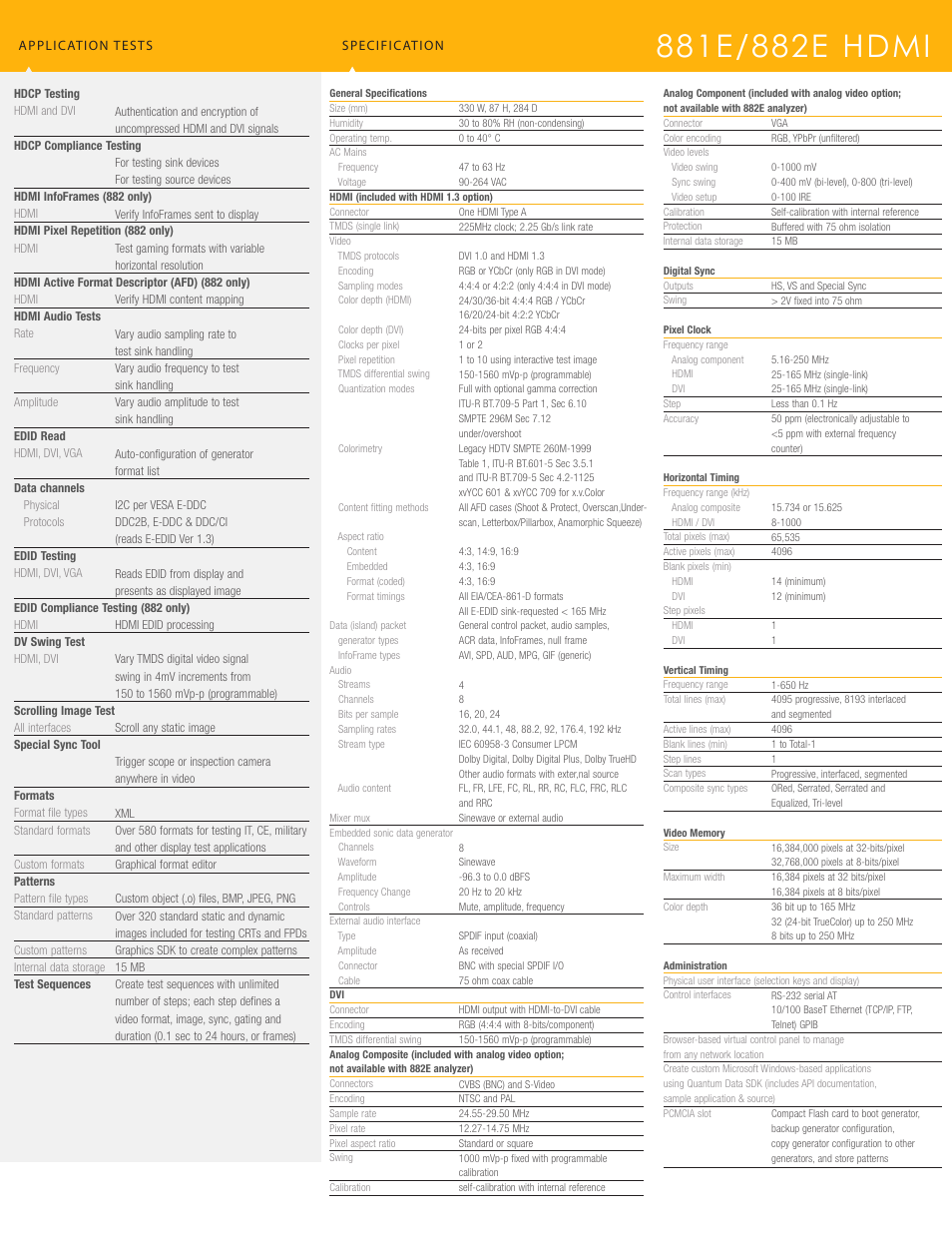 Quantum Data 881E User Manual | Page 2 / 3